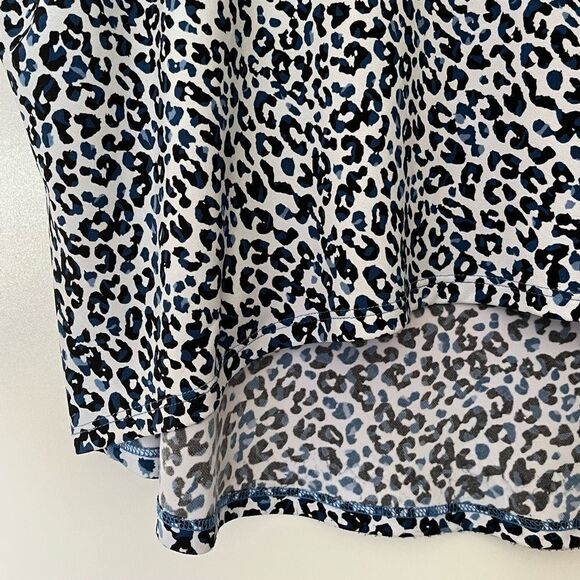 Clara Sun Woo Lagenlook Top Slinky Travel Artsy Relaxed Fit Animal Print Size XS - Picture 3 of 7